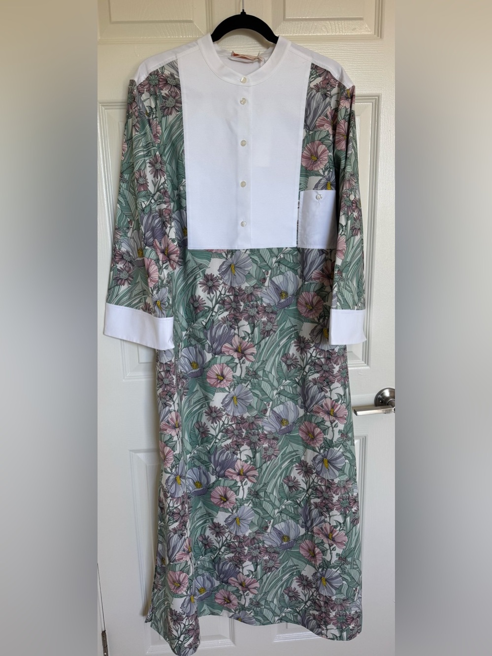 Tory Burch Bib Front Printed Caftan - NWT - Picture 6 of 11